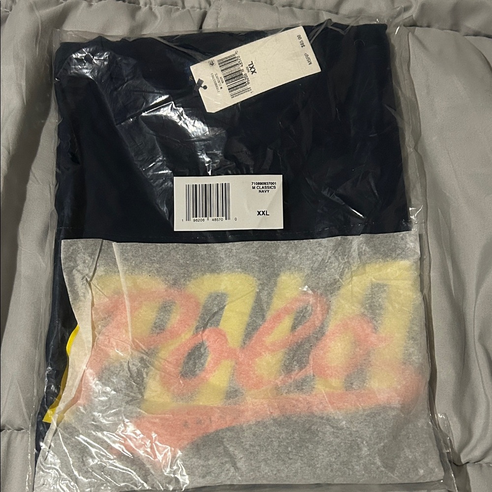 Polo by Ralph Lauren Navy Tee with Yellow and Red Logo